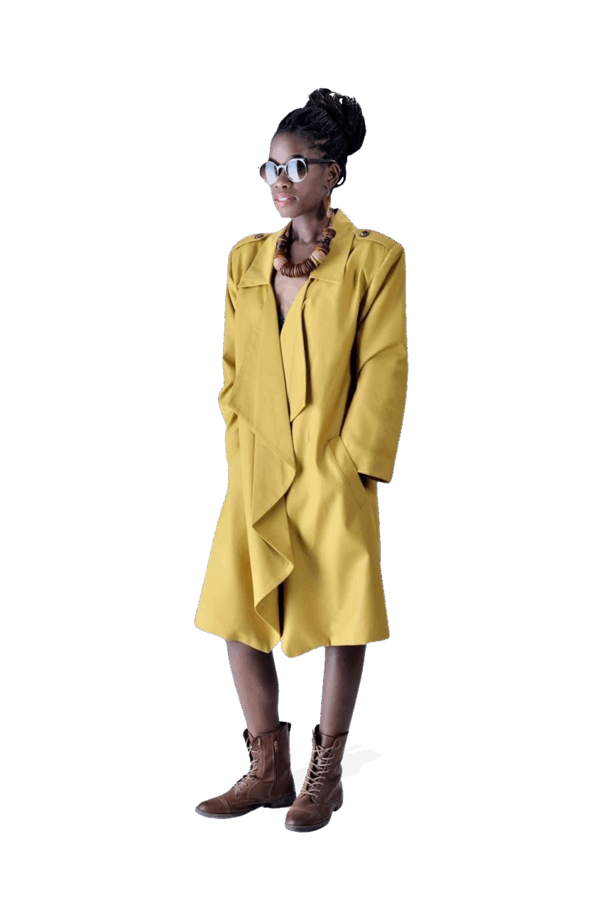 Kay draped trench coat