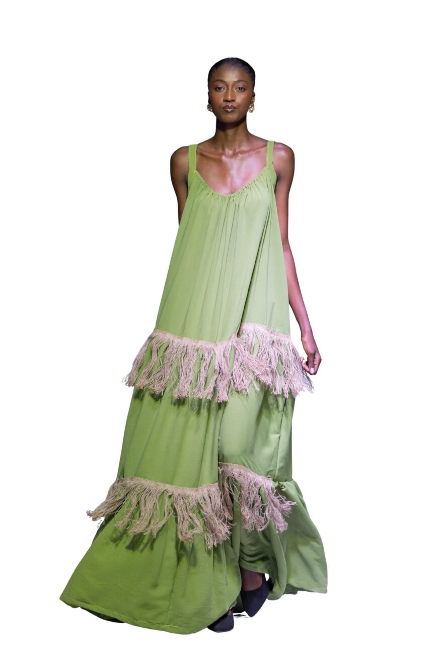 Lime-Green Maxi Dress